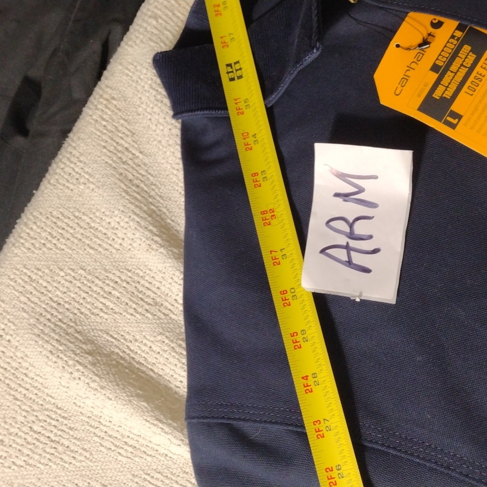 NWT Carhartt Firm Duck Insulated Traditional Navy Coat Loose Fit Size 2XL Tall - Picture 5 of 12